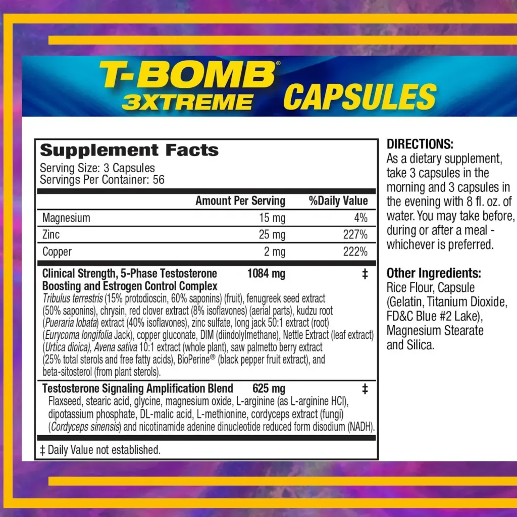MHP T BOMB 3 XTREME ingredients